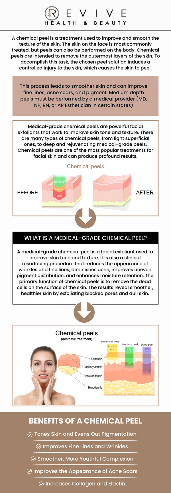At ABC Health and Beauty, we offer expert chemical peel treatments to rejuvenate your skin and enhance your natural glow. Our team specializes in customizing chemical peels to address various skin concerns, from acne scars to fine lines and hyperpigmentation. Using advanced techniques and the highest quality products, we ensure your treatment is safe, effective, and tailored to your skin type. For more information, contact us or schedule an appointment online. We are conveniently located at 11500 State Hwy 121, Los Altos, CA 123456. 