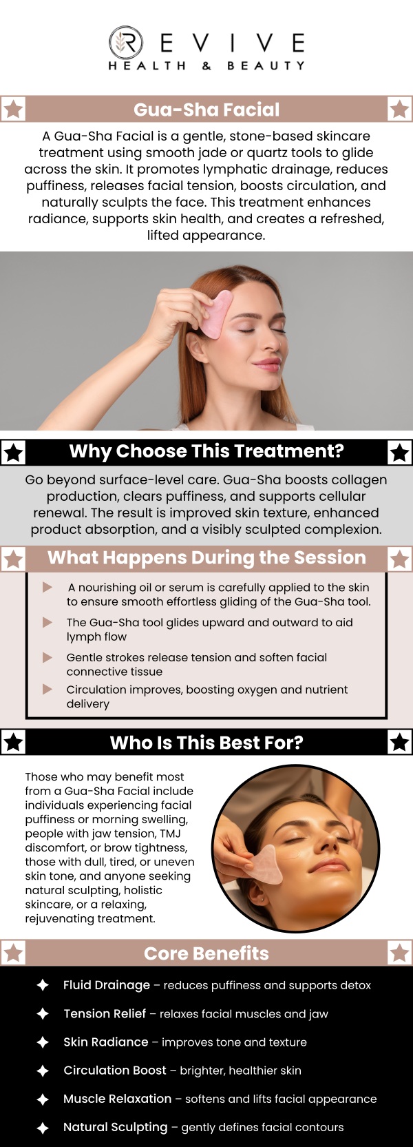 Common questions asked by clients: How is a Gua Sha facial performed? How often should I do a Gua Sha facial? How long does a Gua Sha facial take? Does a Gua Sha facial hurt? For more information, contact us or schedule an appointment online. We are conveniently located at 123 ABC Ave Suite A, Frisco, CA 123456.