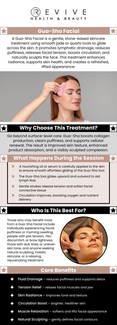 Common questions asked by clients: How is a Gua Sha facial performed? How often should I do a Gua Sha facial? How long does a Gua Sha facial take? Does a Gua Sha facial hurt? For more information, contact us or schedule an appointment online. We are conveniently located at 123 ABC Ave Suite A, Frisco, CA 123456.